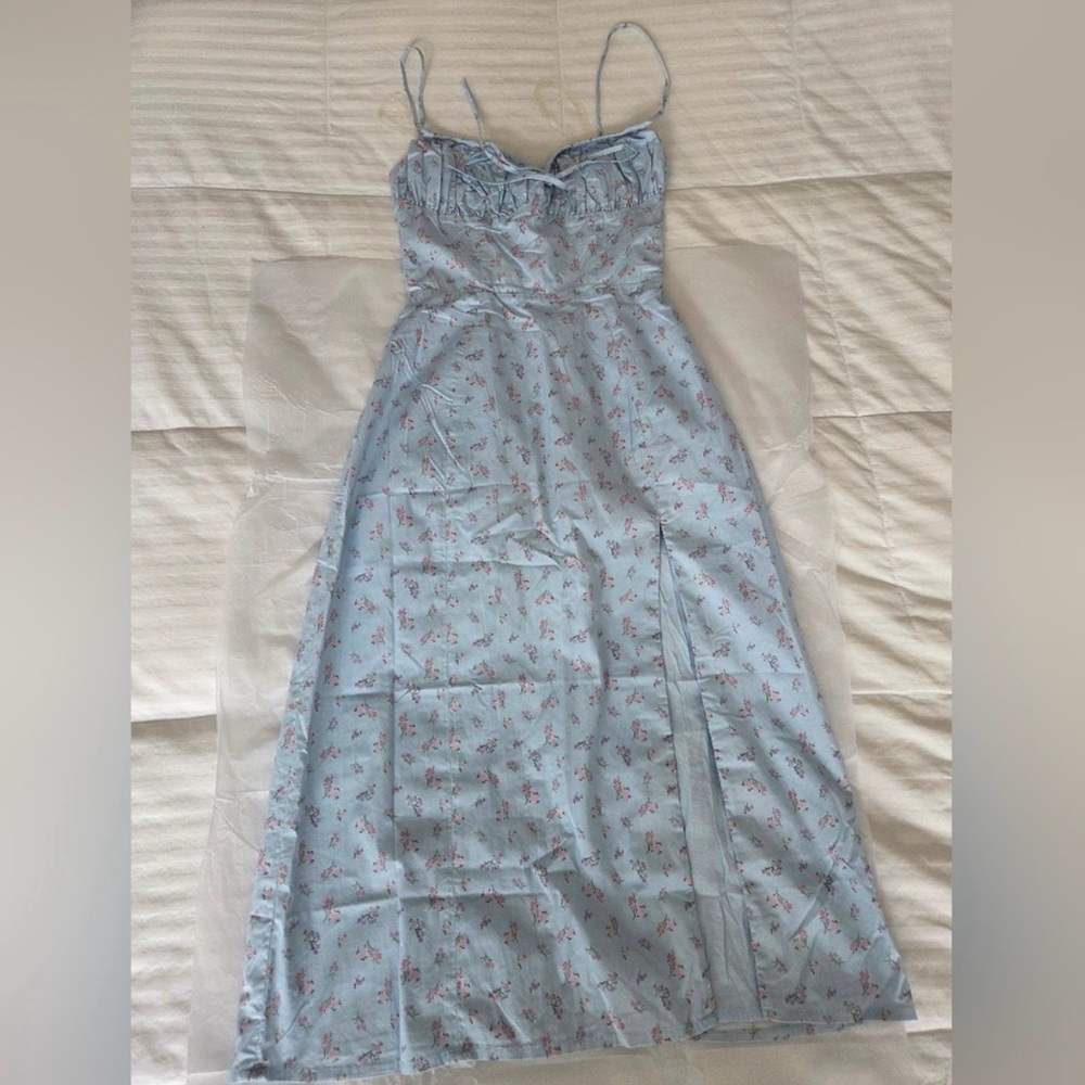 House of CB Light Blue Floral “ Carina” dress - Picture 7 of 10